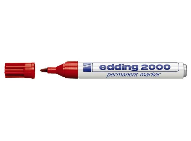 Merkepenn EDDING 2000 rød rund spiss 